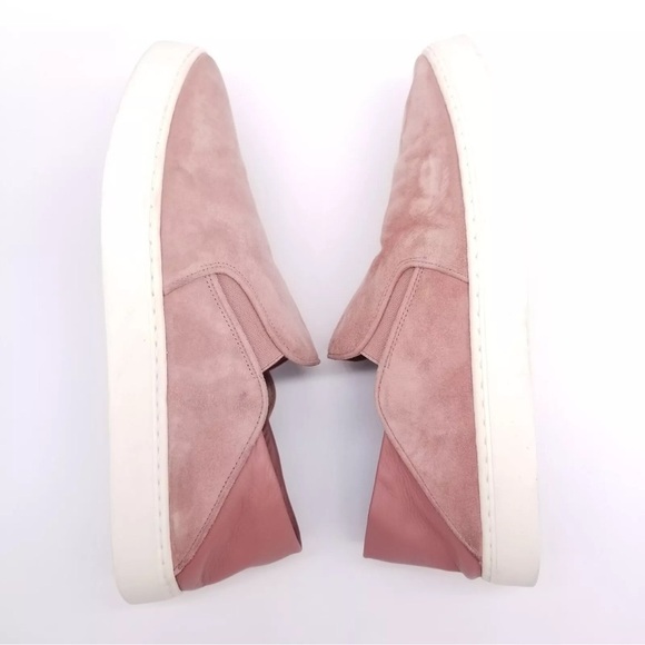 Vince Pink Suede Slip-On Sneakers - Picture 8 of 11